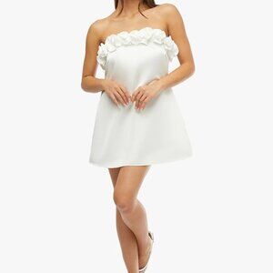 NWOT WeWoreWhat Strapless A-line Rose Mini Dress Size 4 Original $138